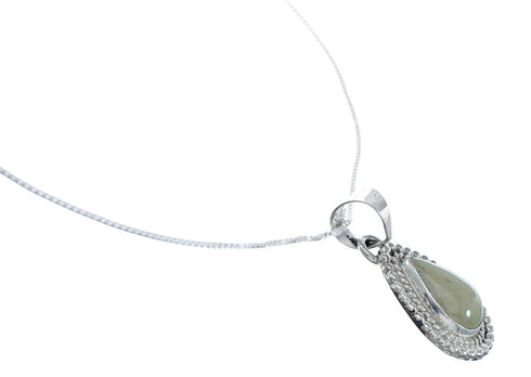 Native American Sterling Silver Turquoise 16" Box Chain Pendant Necklace Set AX127469